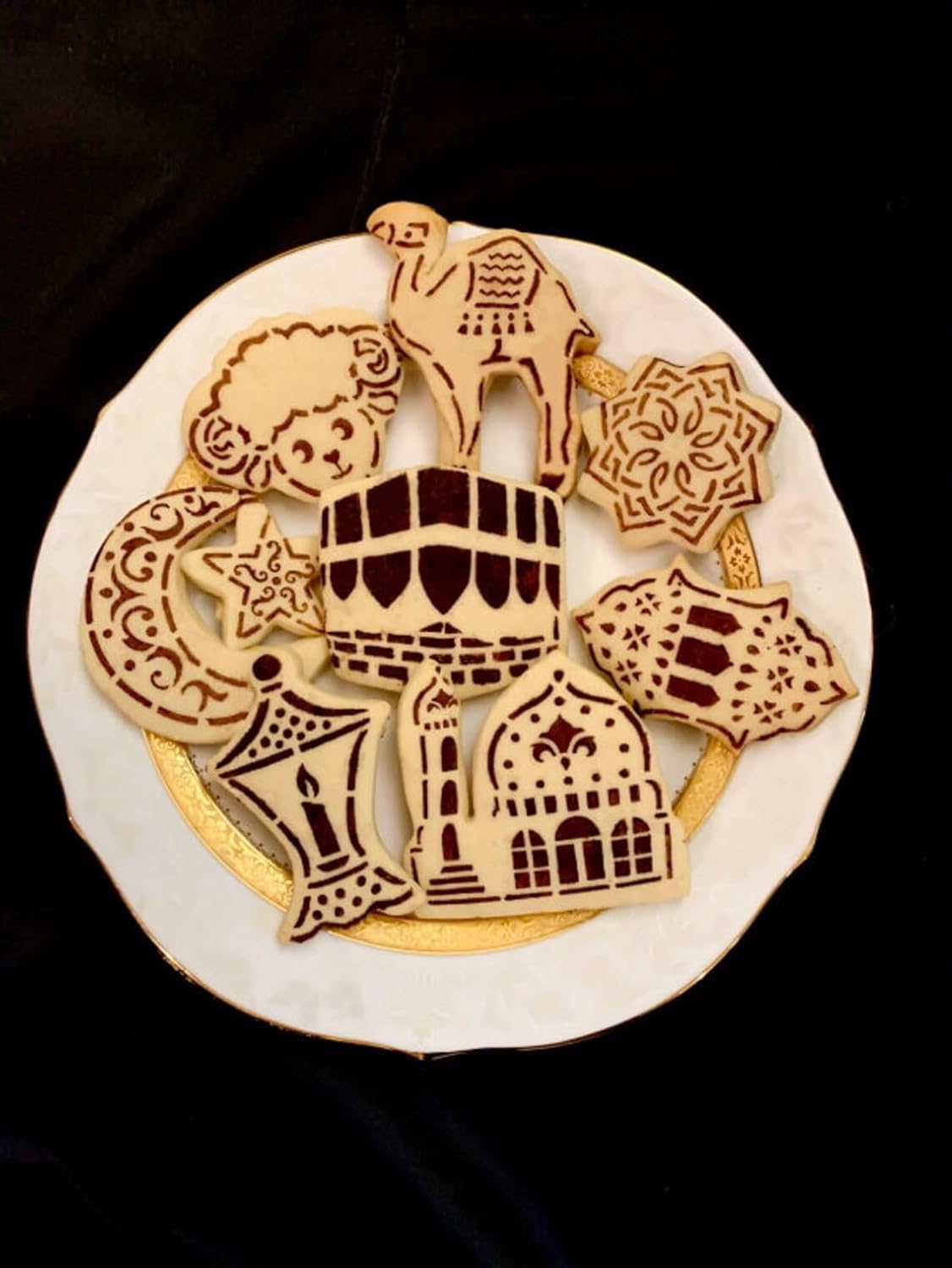 Cookie Stencils Set of 15 for Ramadan Eid Mubarak – 3.3X3 Inch Islamic Baking Stencils